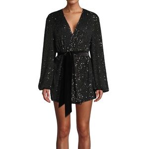 Jay Godfrey Polly Sequin Wrap Dress